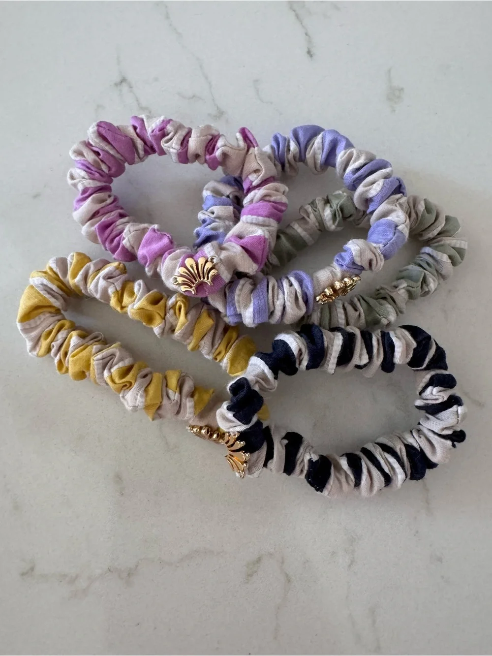 Lele Sadoughi Multicolor Micro Scrunchie Pack Set of 5